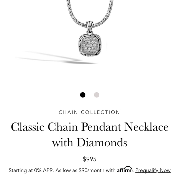 John hardy brand new pendant with diamonds